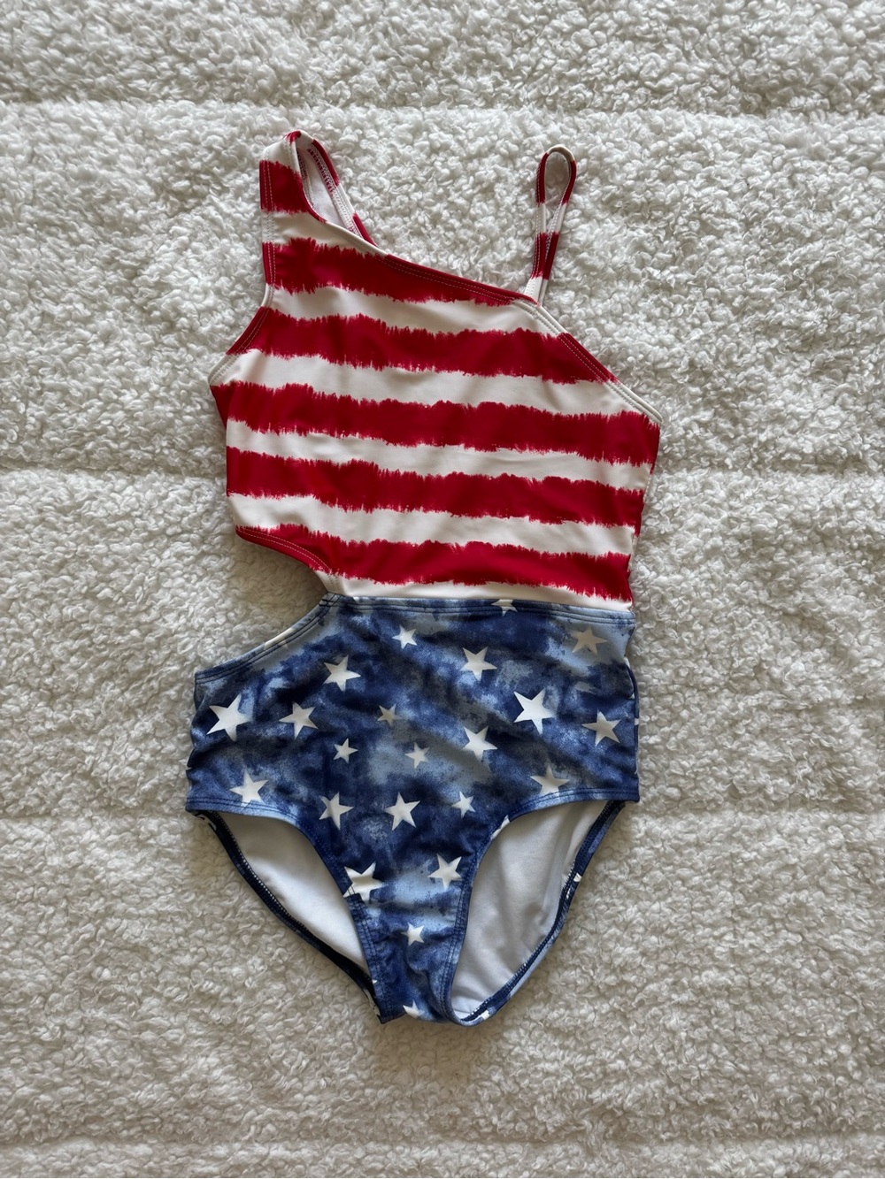 Girls patriotic cut out swimsuit